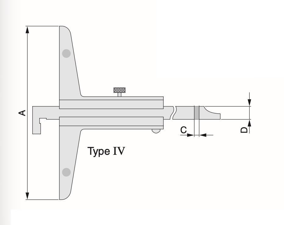 Analogt djupskjutmått 500 mm/0,05