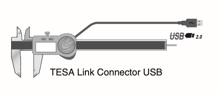 TESA TWIN-CAL digitalt skjutmått 300 mm