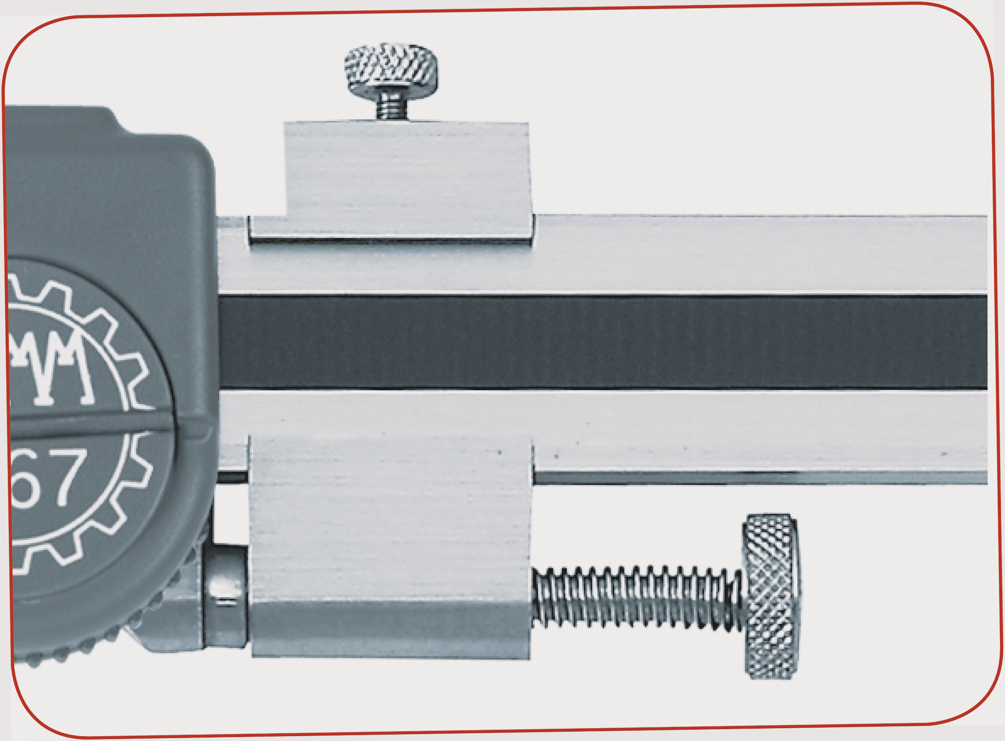 Universellt digitalt skjutmått med utbytbara mätspetsar