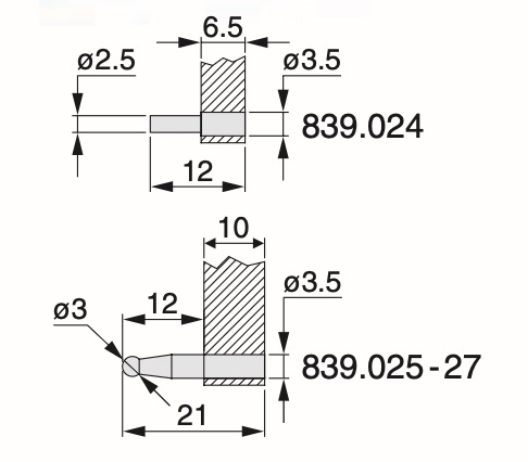 Universellt digitalt skjutmått med utbytbara mätspetsar
