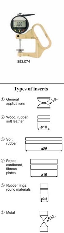 Dig.thickn.gauge 50mm/0-25mm