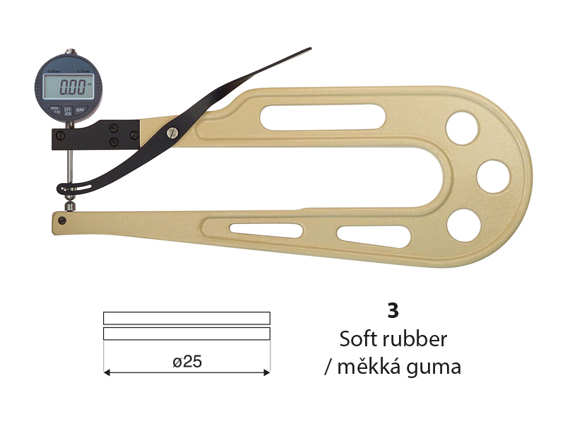 Dig.thickn.gauge 300mm/0-25mm