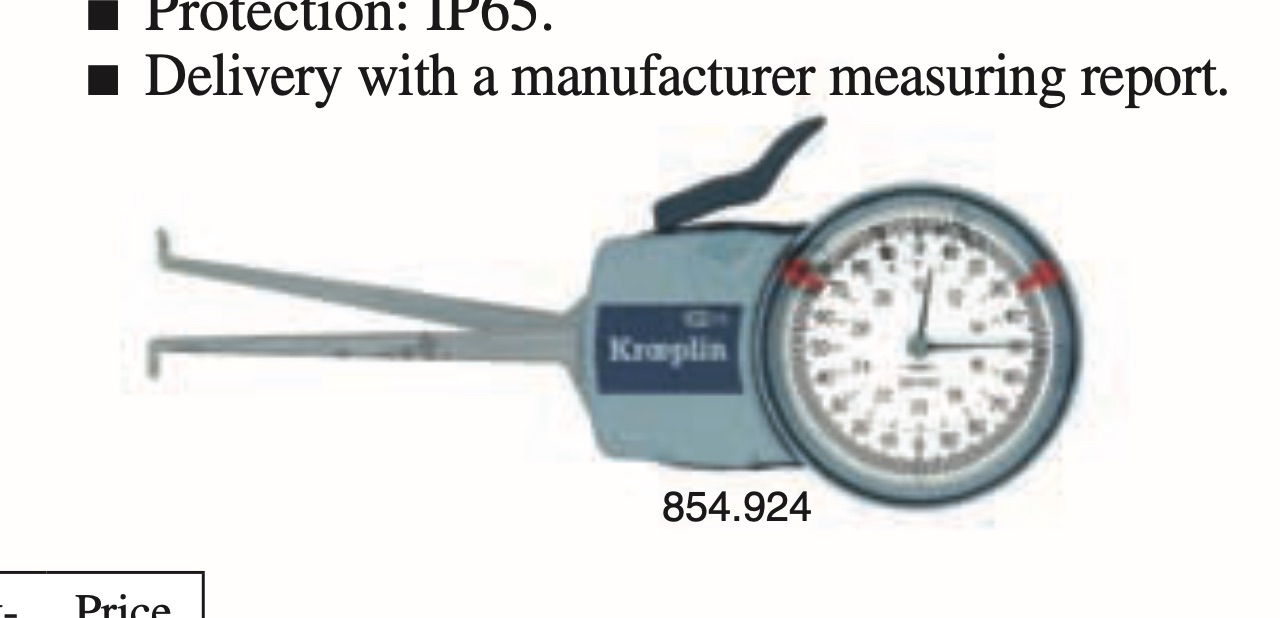Krœplin invändigt mätinstrument Intertest typ H4150