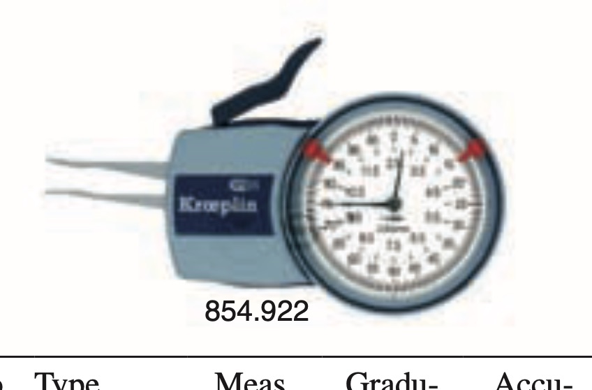 Krœplin invändigt mätinstrument Intertest typ H210
