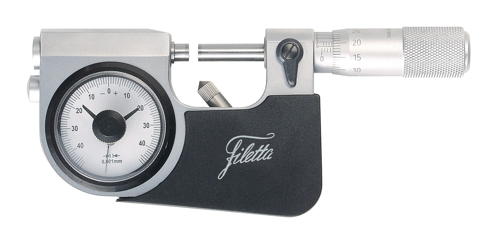 Tolerans-mikrometer med digital mätklocka 0-25 mm