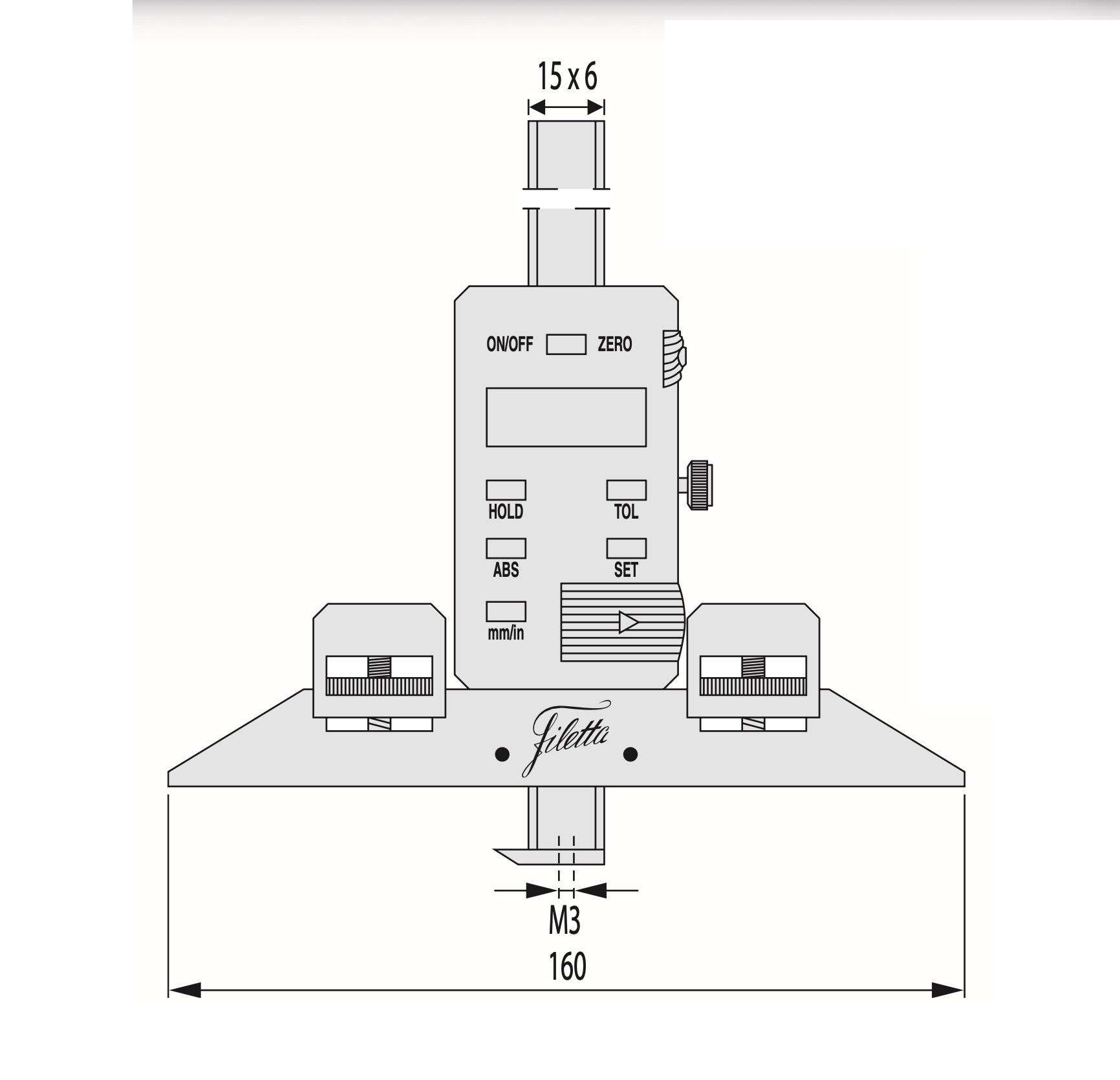 Mätbas djupskjutmått 500 mm