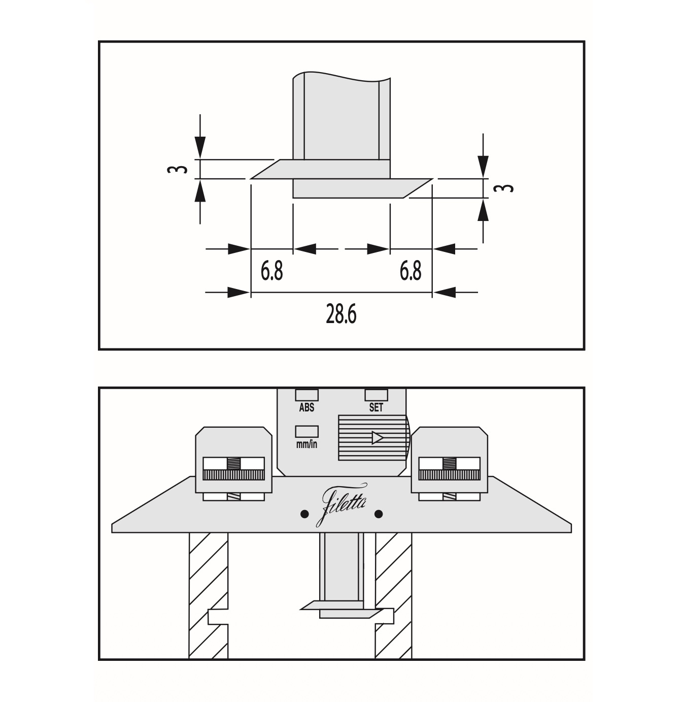 Mätbas djupskjutmått 500 mm