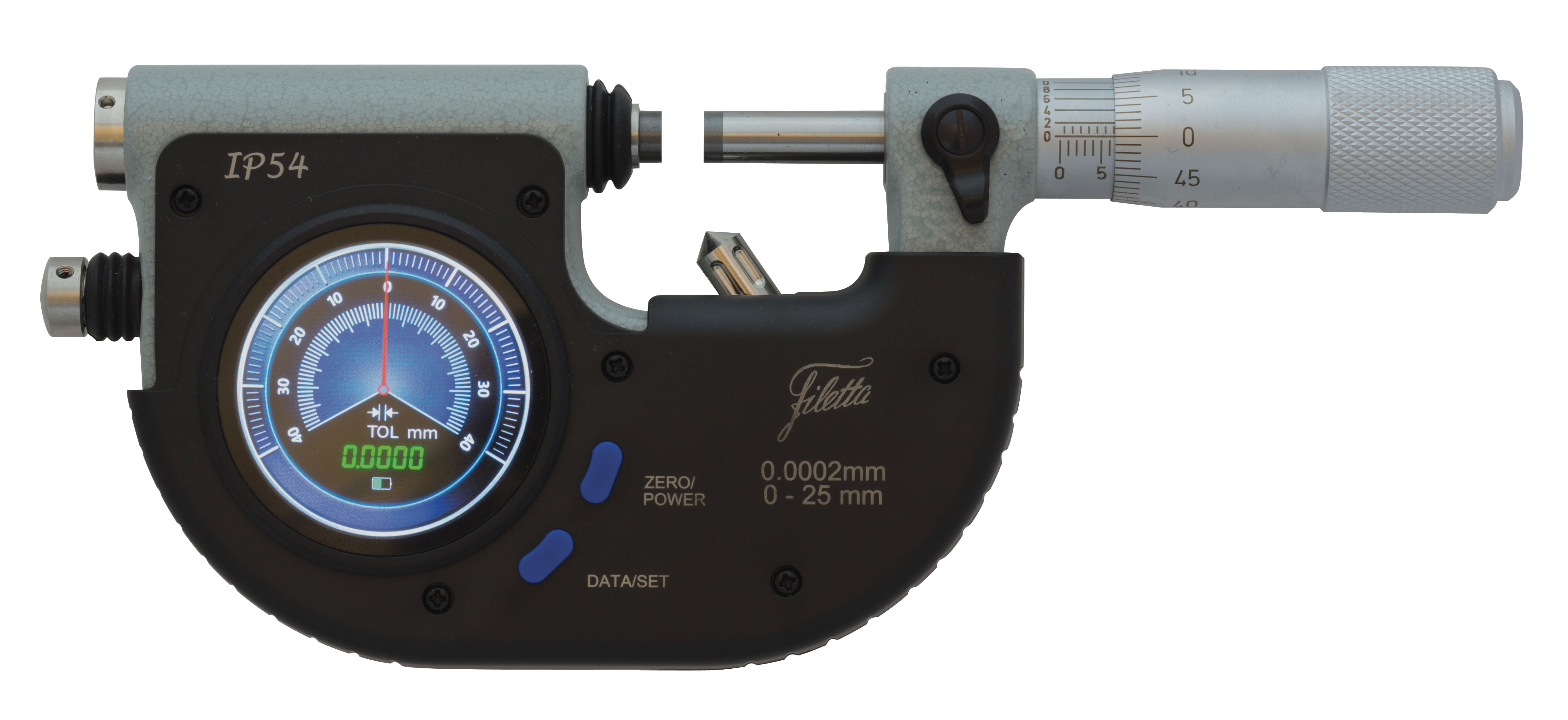 Tolerans-mikrometer med digital mätklocka 25-50 mm
